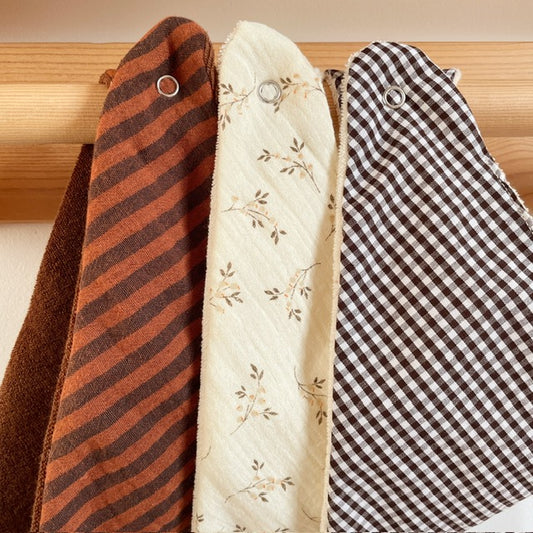 Le trio de bavoirs bandanas bébé (0-2 ans) à composer MOUSSE ET COMPAGNIE